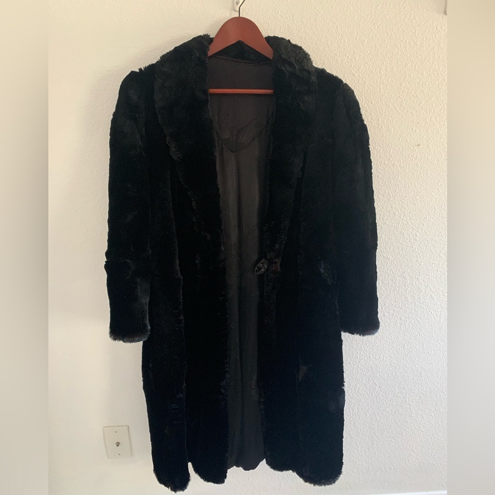 Black vintage Fur Coat